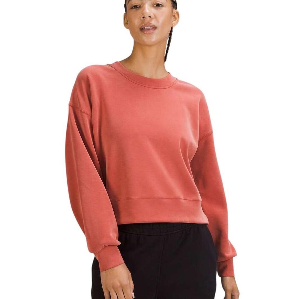 Lululemon Women's Pink and Orange Sweatshirt